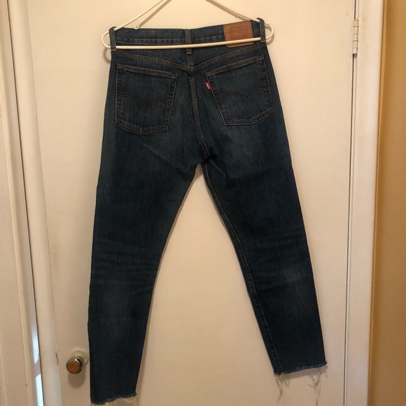 Levi Straight Leg Dark Wash Denim - Picture 3 of 4